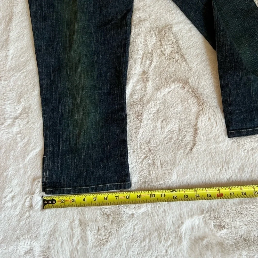 SOLO jeans capris flower print on the waistline Size 6 Dark blue color - Picture 7 of 9
